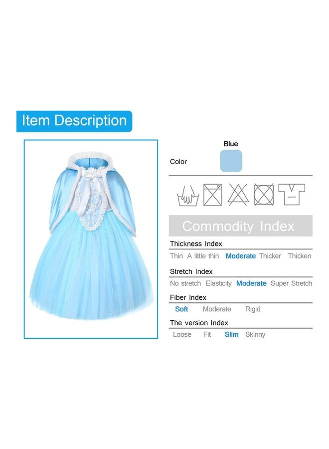 Fairy Tale Princess Costume With Accessory Set 140cm