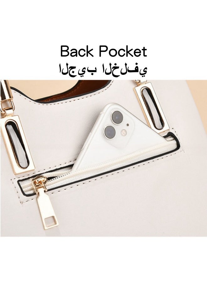 Women's Fashion Luxury Shoulder Bags, Ladies Designer Hardware Charm Handbag Tote Bags Clutch Bag, PU Leather Crossbody Bag Satchel Bag Beach Bag Carry Bag for College Students and Teenagers