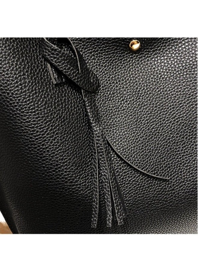 Women's Large Capacity Tote Bag, Ladies PU Leather Bucket Bag Shoulder Bag Shopping Bag Handbag Clutch Bag, Daily Commuter Sling Bag Carry Bag Side Bag for Girls and College Students