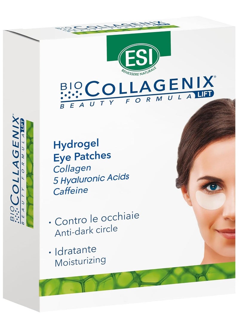 Hydrogel Eye Patches - Marine Collagen, Hyaluronic Acid & Caffeine for Dark Circle Reduction, Puffiness Relief, 30% Extra Hydration, Soothing Formula & Minimizing Under-Eye Wrinkles