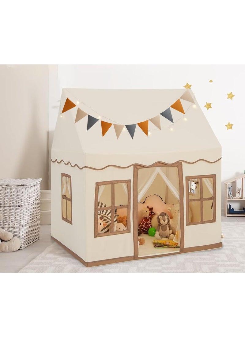 Playhouse Play Tent for Kids-Portable with Padded Mat, Star Lights, Carry Bag, Kids Play Tent Indoor & Outdoor