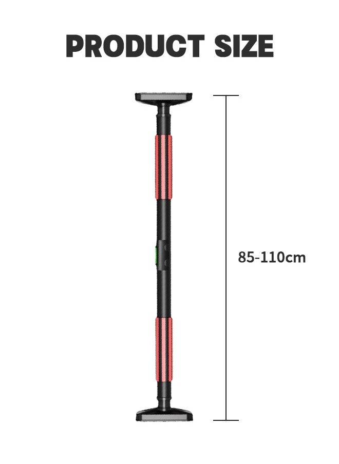 Tough Ape Doorway Pull Up Bar - Home Gym and Indoor Fitness Equipment - Foam Grip Pads, Heavy Duty Steel - Upper Body Strength Exercise Pullups Chin ups - 25-39 Inch Doorway Size, 400LBs Max Weight