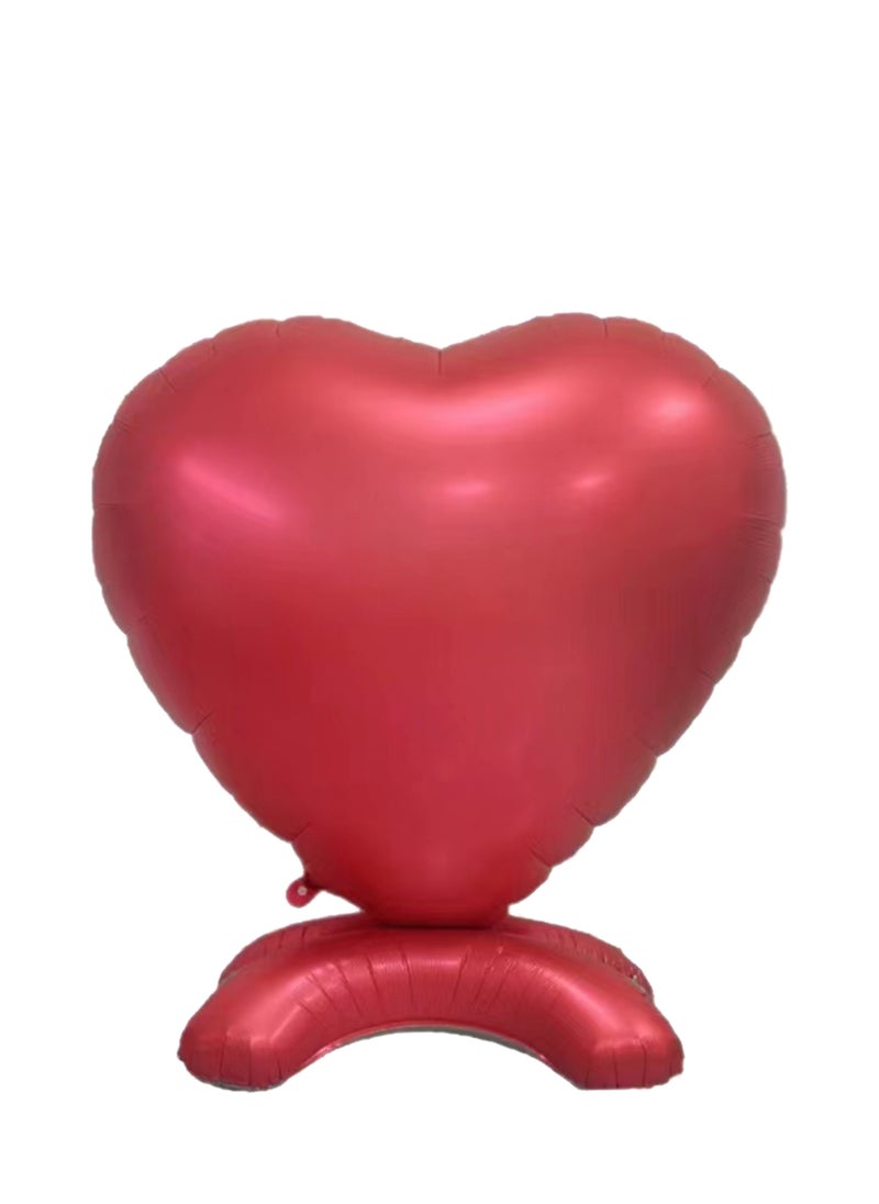Stand Heart Shape Foil Balloon Red 66''