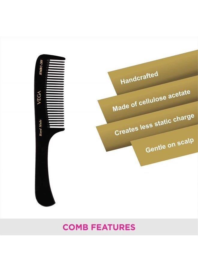 Vega Handmade Black Comb - Grooming HMBC-203 1 Pcs by Vega Product