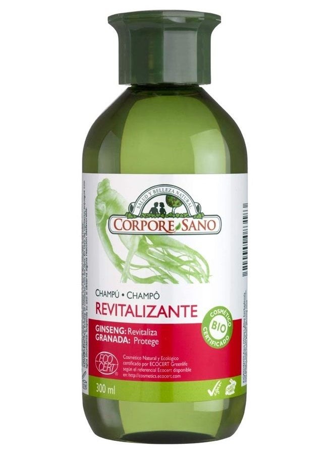 Revitalizing shampoo GINSENG & POMEGRANATE-CERTIFIED ORGANIC-NO PARABENS-300 ml/10.1 fl oz