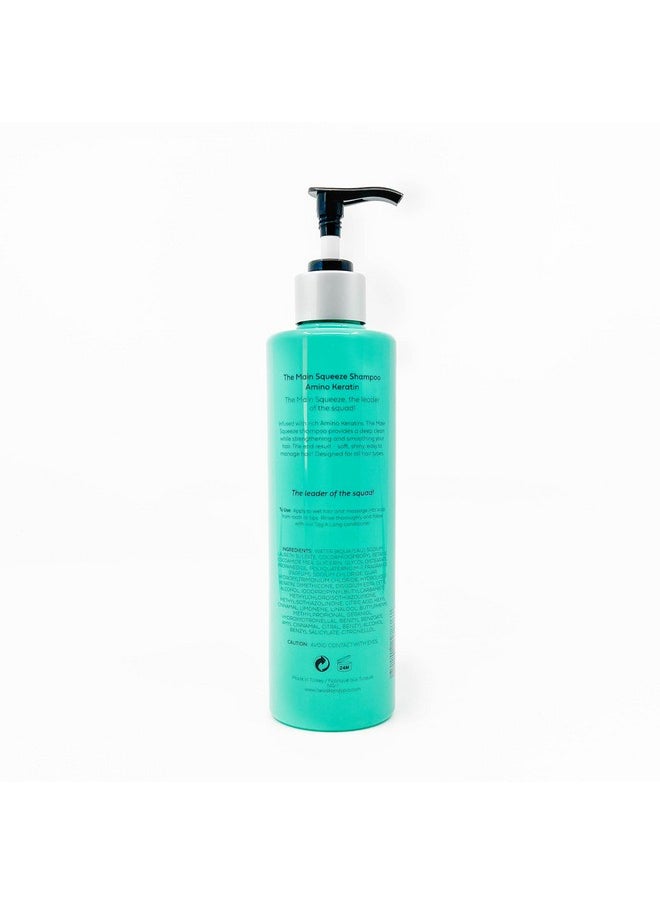 The Main Squeeze Aminokeratin Shampoo (12 Oz.) Enriched Treatment For Moisturizing Damaged Hair Color Safe All Hair Types