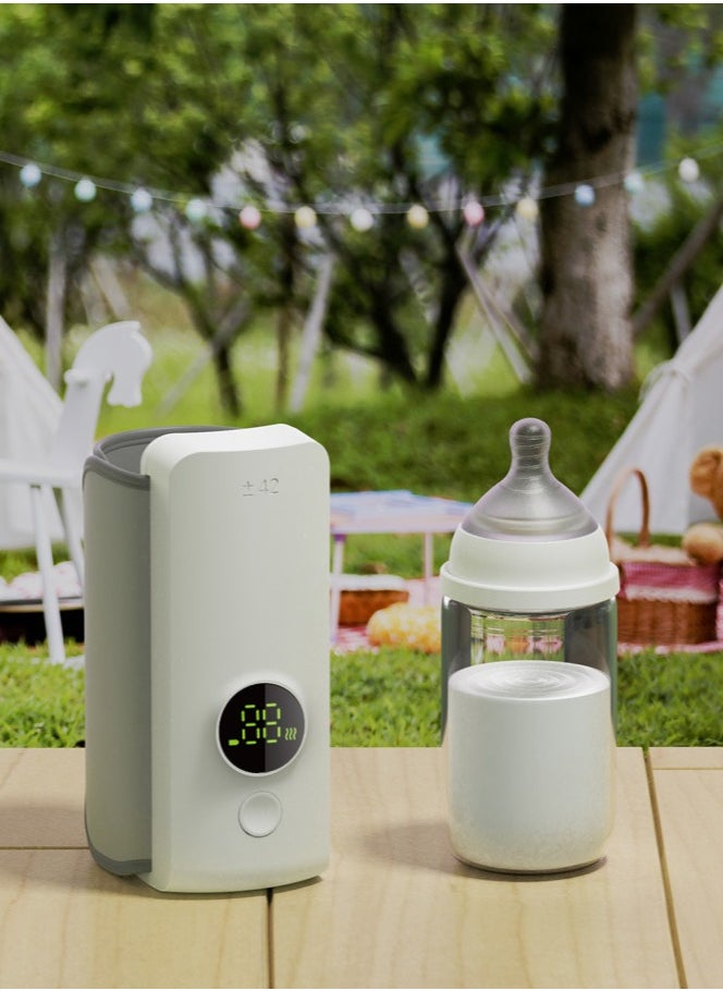 Bottle Warmer, Baby Bottle Insulation, USB Rechargeable, 6 Levels Adjustable, Digital Display Thermostat Insulated Bag