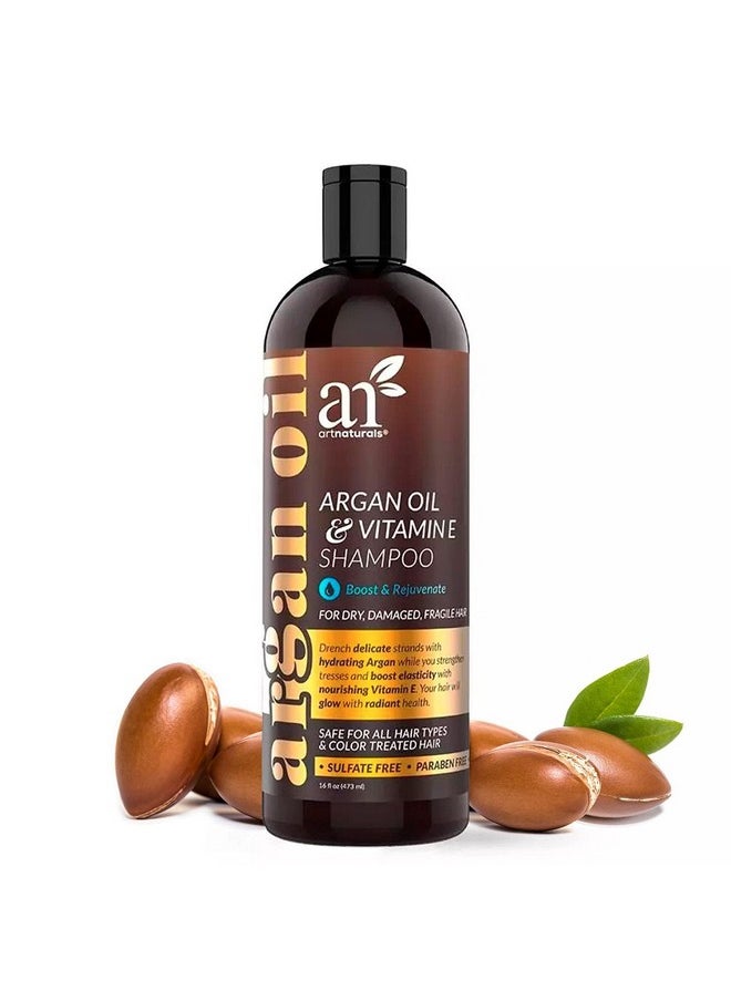 Argan Hair Growth Shampoo - (16 Fl Oz / 473Ml) - Sulfate Free - Treatment For Hair Loss, Thinning & Regrowth - Men & Women - Infused With Biotin, Argan Oil, Keratin, Caffeine