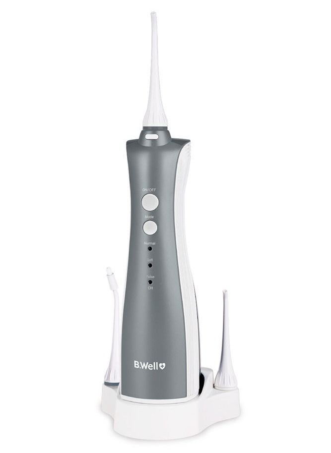 TH-912 3-Mode Portable Oral Irrigator Water Flosser with Five Nozzles & Li-ion Battery Charger Adapter