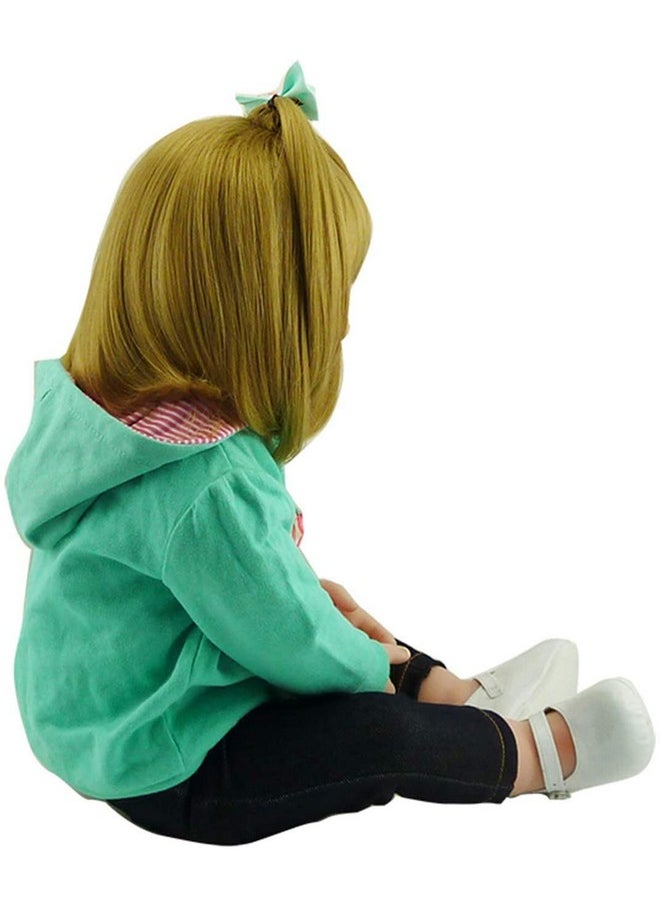 Lovely Reborn Baby Girl Doll 18 Inch 45 Cm Soft Silicone Realistic Looking Newborn Vinyl Dolls Handmade Toddler Toy For Ages 3+