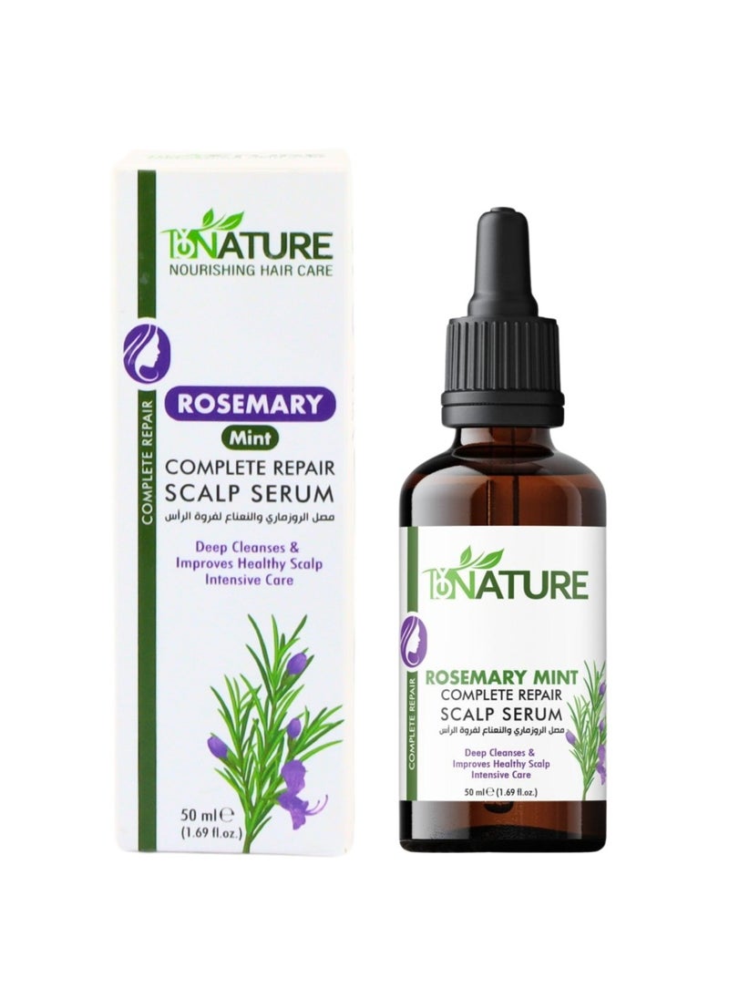 By Nature Rosemary & Mint Complete Repair Scalp Serum – Nourishing & Strengthening Treatment, 50ml