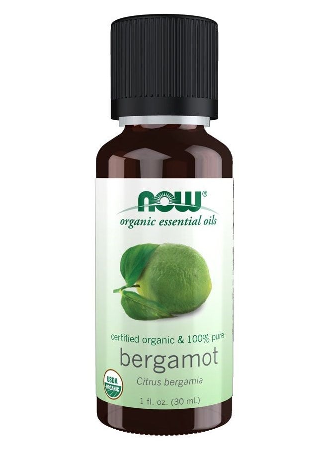 Essential Oils, Organic Bergamot Oil, Sweet Aromatherapy Scent, Cold Pressed, 100% Pure, Vegan, Child Resistant Cap, 1-Ounce