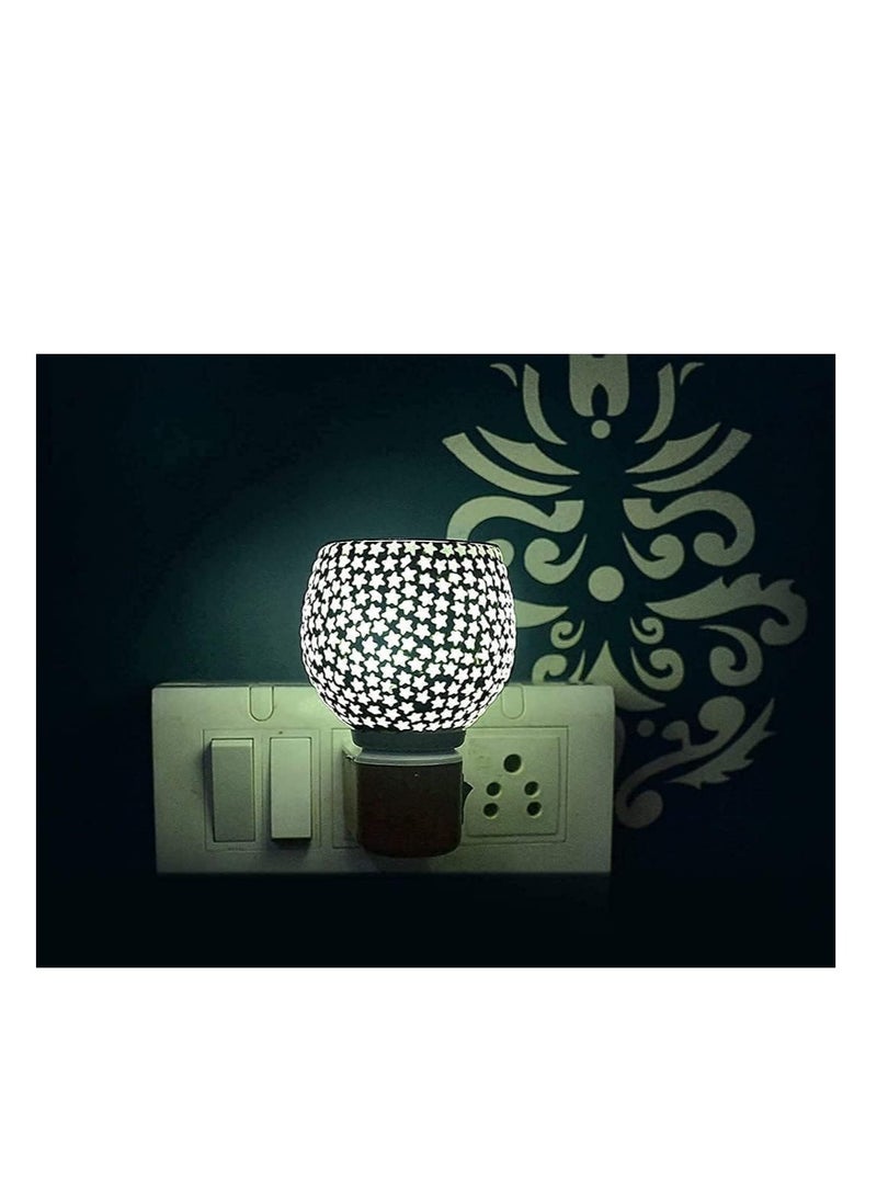 Kapur Dani Electrical Camphor Diffuser. Glass Kapoor Dhani & Essential Oil Diffuser with On Off Switch to Toggle Between Burner & Lamp