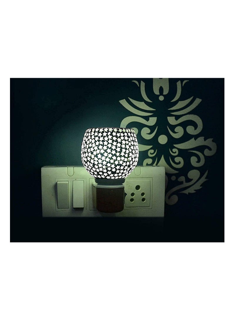 Kapur Dani Electrical Camphor Diffuser. Glass Kapoor Dhani & Essential Oil Diffuser with On Off Switch to Toggle Between Burner & Lamp