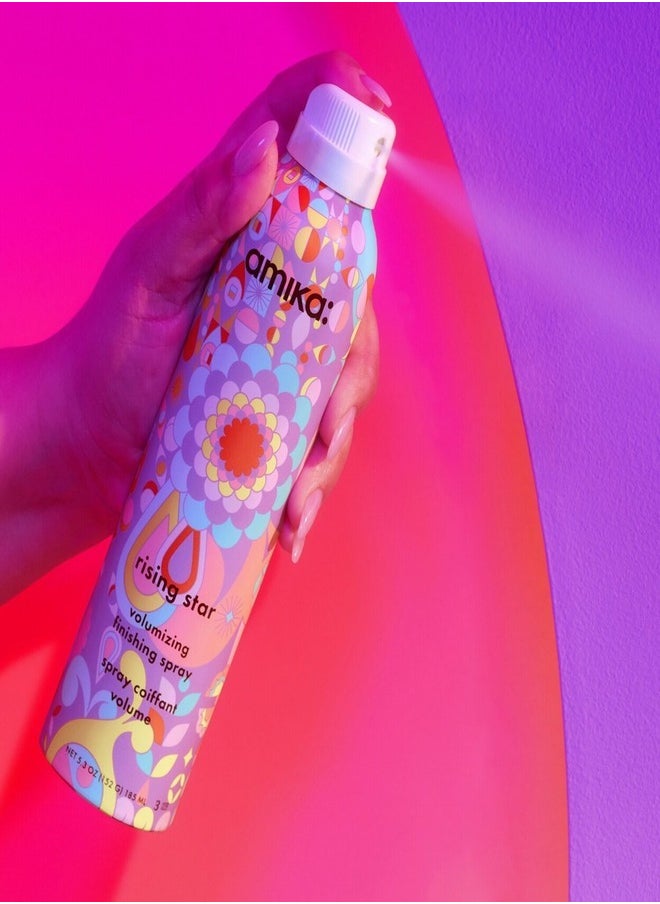 AMIKA Rising Star Volumizing Finishing Spray 185ml - Lightweight, Long-Lasting Volume and Texture Spray for All Hair Types