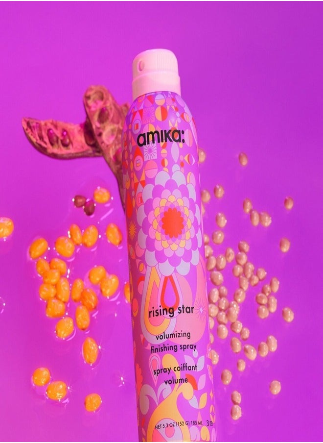 AMIKA Rising Star Volumizing Finishing Spray 185ml - Lightweight, Long-Lasting Volume and Texture Spray for All Hair Types