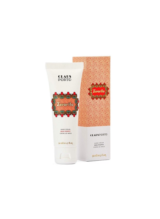 Favorito Hand Cream, Red Poppy, 1.7 Fl Oz