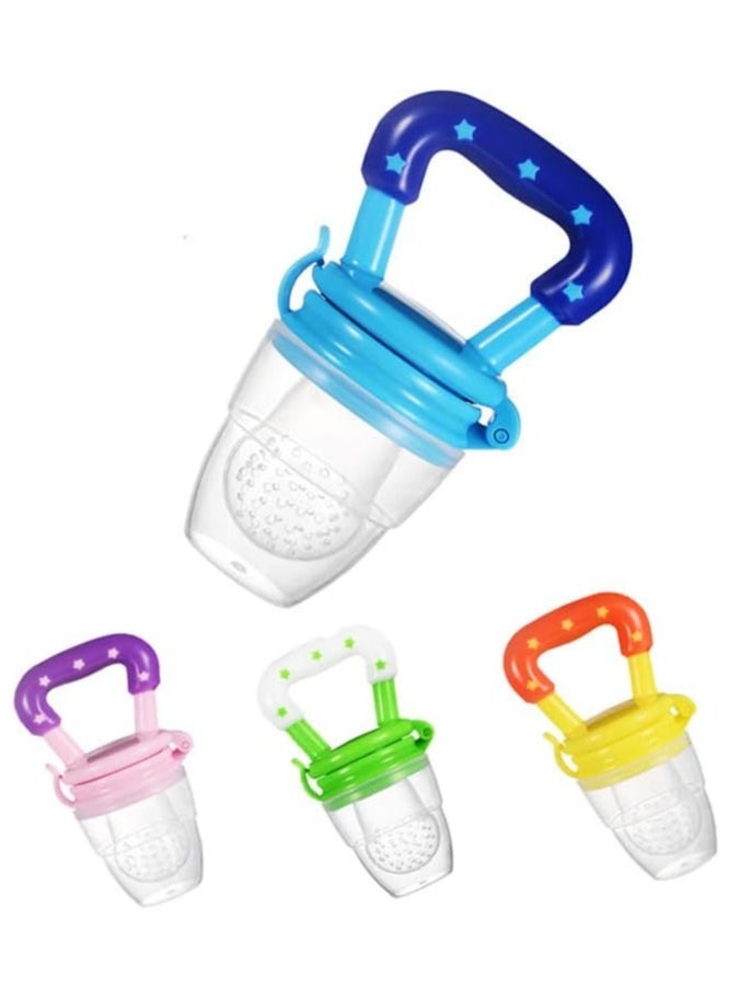 5pcs Baby Food Feeder Fruit Food Silicone Nipple Teething Toy- Reusable Pacifier for Aching Gums, Introduce Tasty Fruits to Your Little One's Diet, BPA-Free