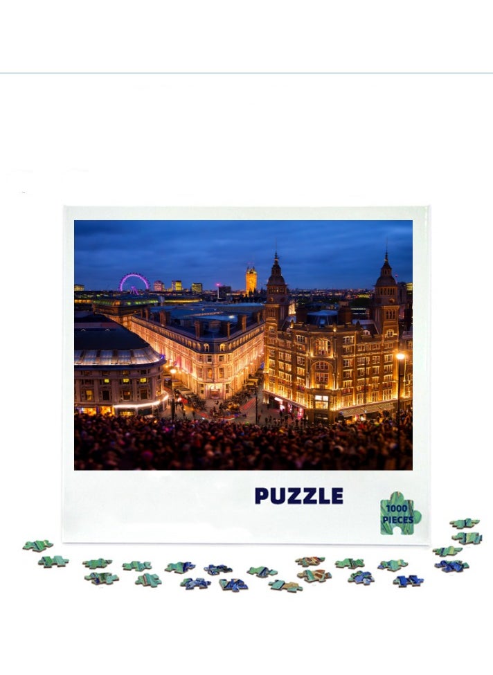 1000-Piece 3D Creative Puzzle with Scenic Patterns