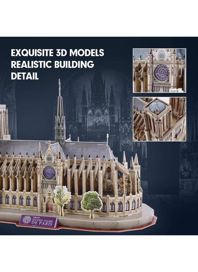 3D Puzzles For Adults Notre Dame De Paris Model Kits 128 Pieces, Puzzle For Kids Ages 8-14 Arts And Crafts Birthday Gifts For Kid Ages 8-12