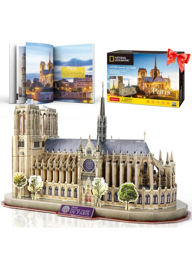 3D Puzzles For Adults Notre Dame De Paris Model Kits 128 Pieces, Puzzle For Kids Ages 8-14 Arts And Crafts Birthday Gifts For Kid Ages 8-12