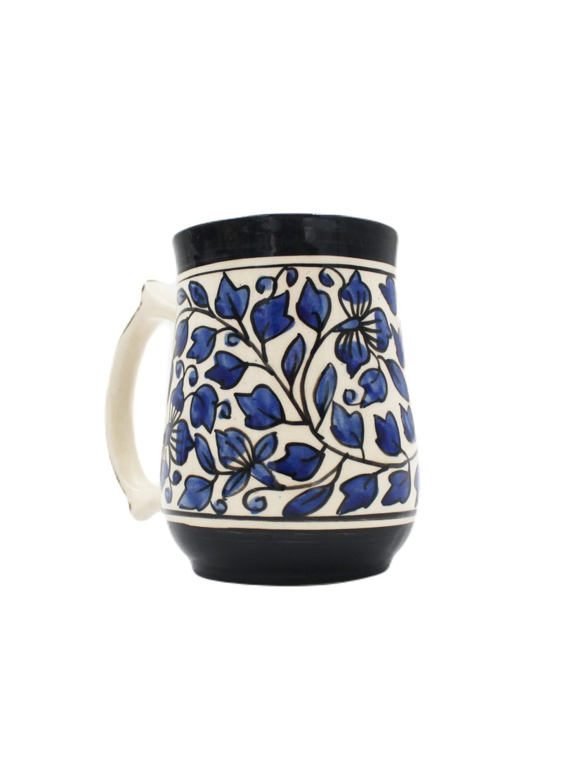 Handmade Painted Ceramic Cup With Handle 12 X 15 cm