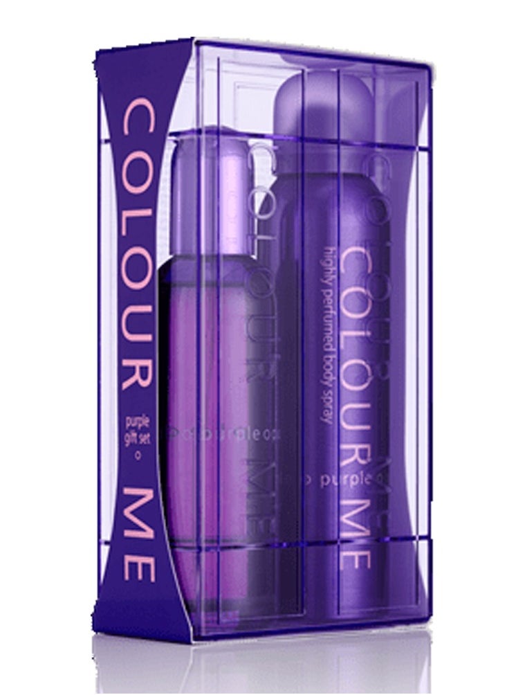 Colour Me Purple EDP For Women100ml/Body Spray 150ml (Gift Set)