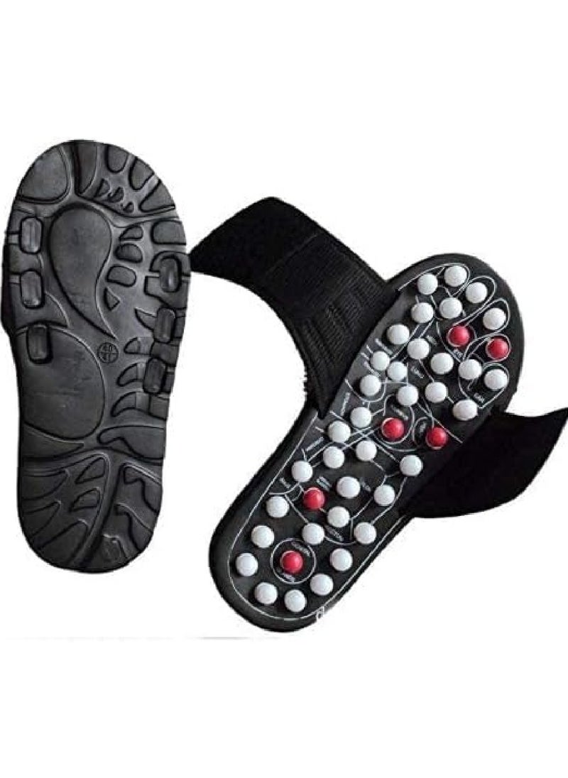 Foot Massager Slippers – Adjustable Size 38-39, Leg and Foot Acupressure Therapy, Pain Relief for Sore Feet, Relaxing Massage, Durable and Comfortable Material, Unisex Design