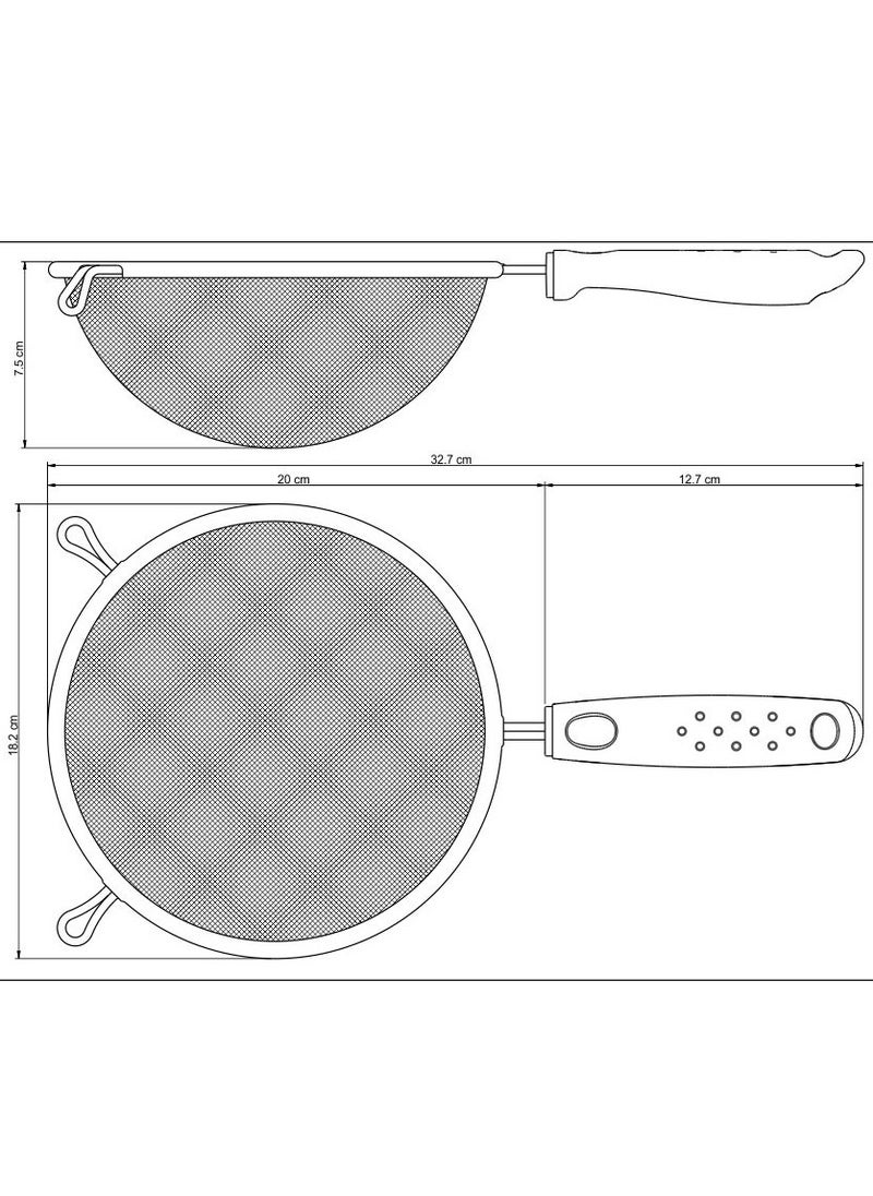 Since 1911, Made In Brazil - Utilitá stainless steel sieve with black polypropylene handle, 17 cm