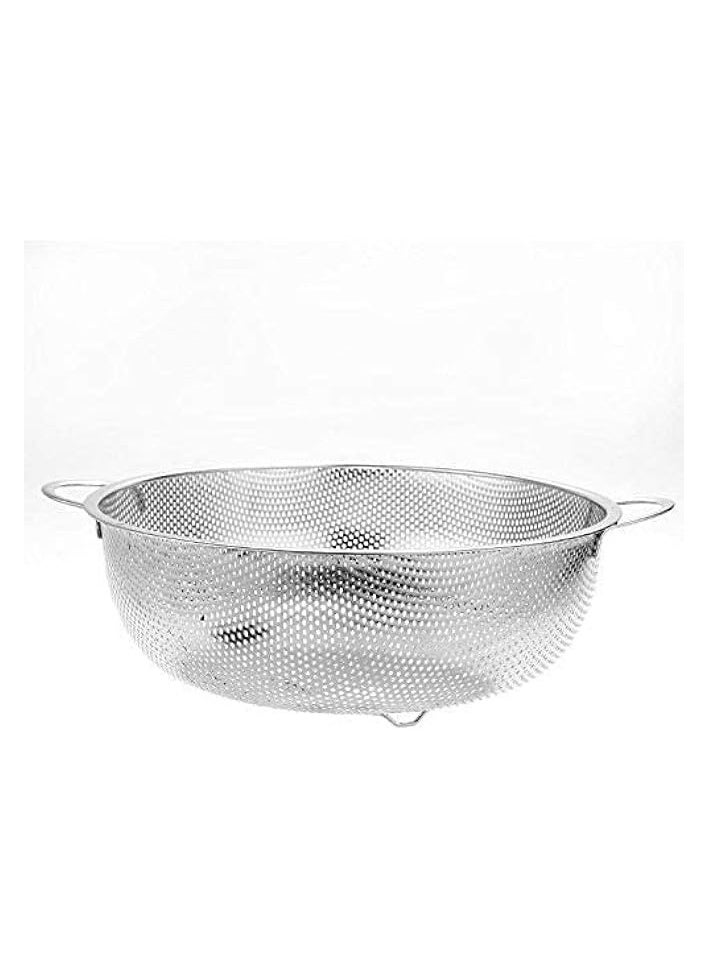 Vegetable Strainer Sifter Colander Set - Kitchen Supply Colander Set of 6 Stainless Steel Mesh Strainers and Colanders Net Baskets with Handles & Base Drain, Rinse, Steam or Cook