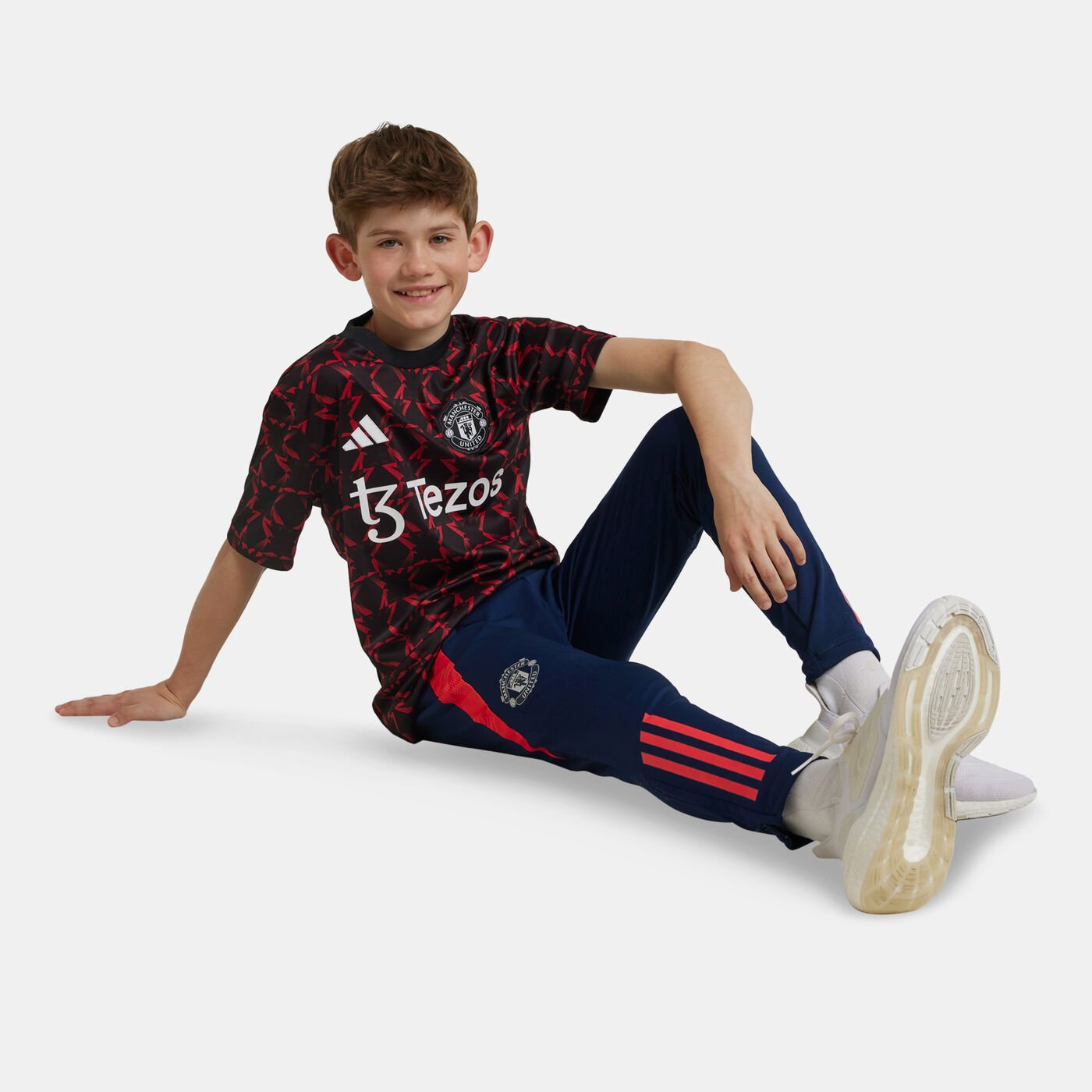 Kids' Manchester United 24/25 Pre-Match Football Top