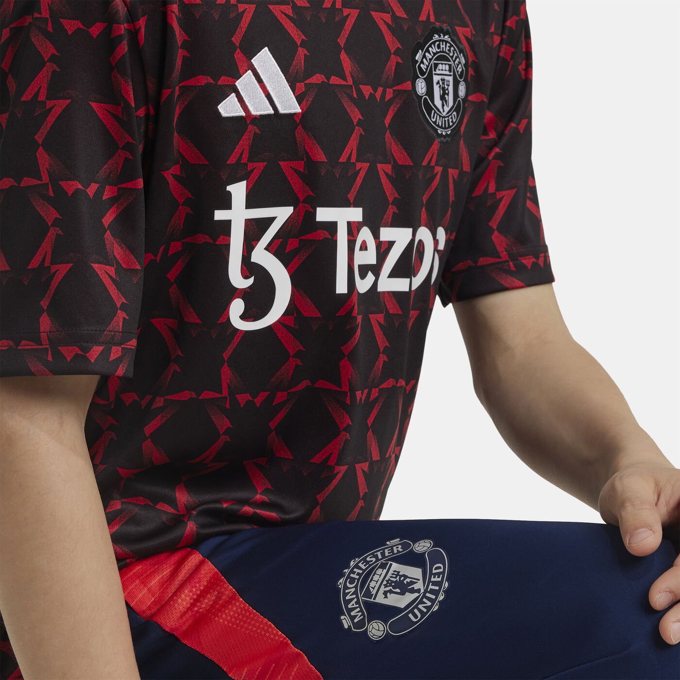 Kids' Manchester United 24/25 Pre-Match Football Top