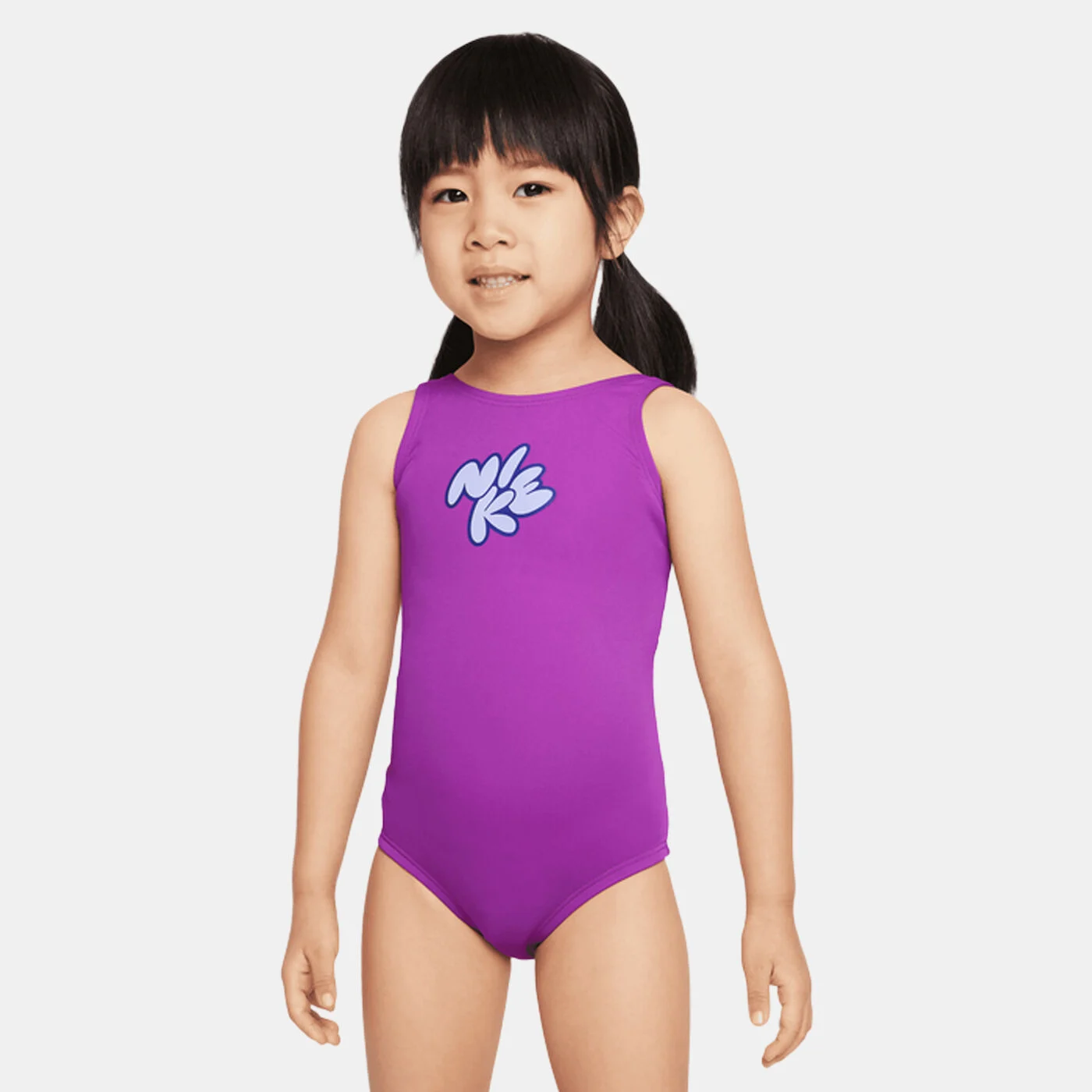 Kids' Bubble Script U-Back One Piece Swimsuit