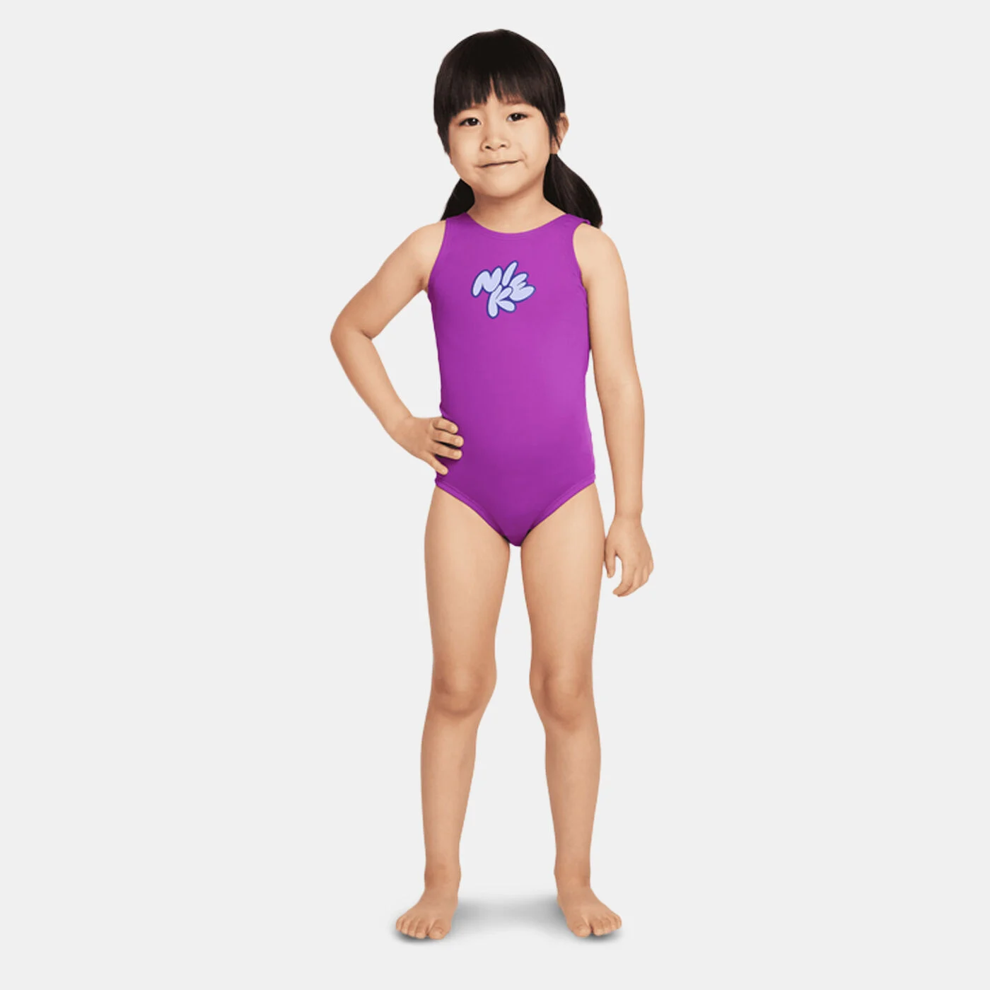 Kids' Bubble Script U-Back One Piece Swimsuit