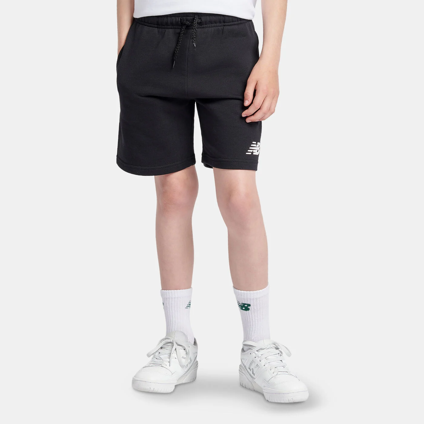 Kids' French Terry Stacked Logo Shorts