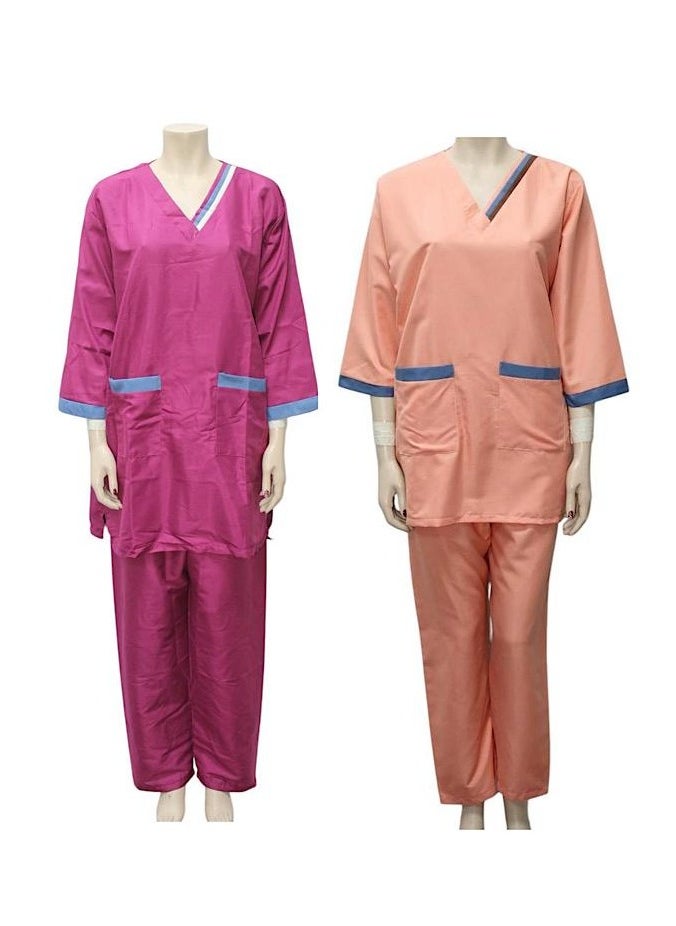Housemaid Uniform Maid Nanny Scrub Suit 2 piece set