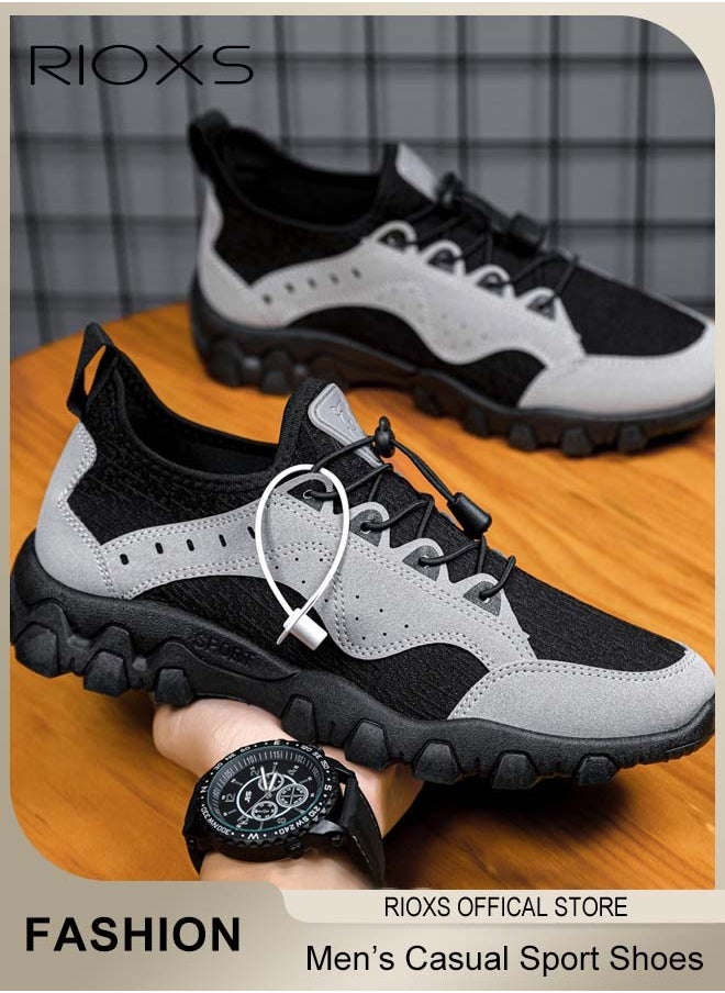 Men's Low Top Sneaker, Athletic Casual Hiking Shoes, Lightweight Outdoor Running Shoes, Comfortable Fashion Sneakers For Men, Cushioning Mens Sneaker Tennis Shoes, Sport Shoes For Workout Walking Jogging
