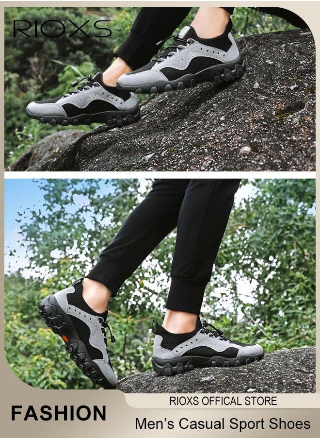 Men's Low Top Sneaker, Athletic Casual Hiking Shoes, Lightweight Outdoor Running Shoes, Comfortable Fashion Sneakers For Men, Cushioning Mens Sneaker Tennis Shoes, Sport Shoes For Workout Walking Jogging