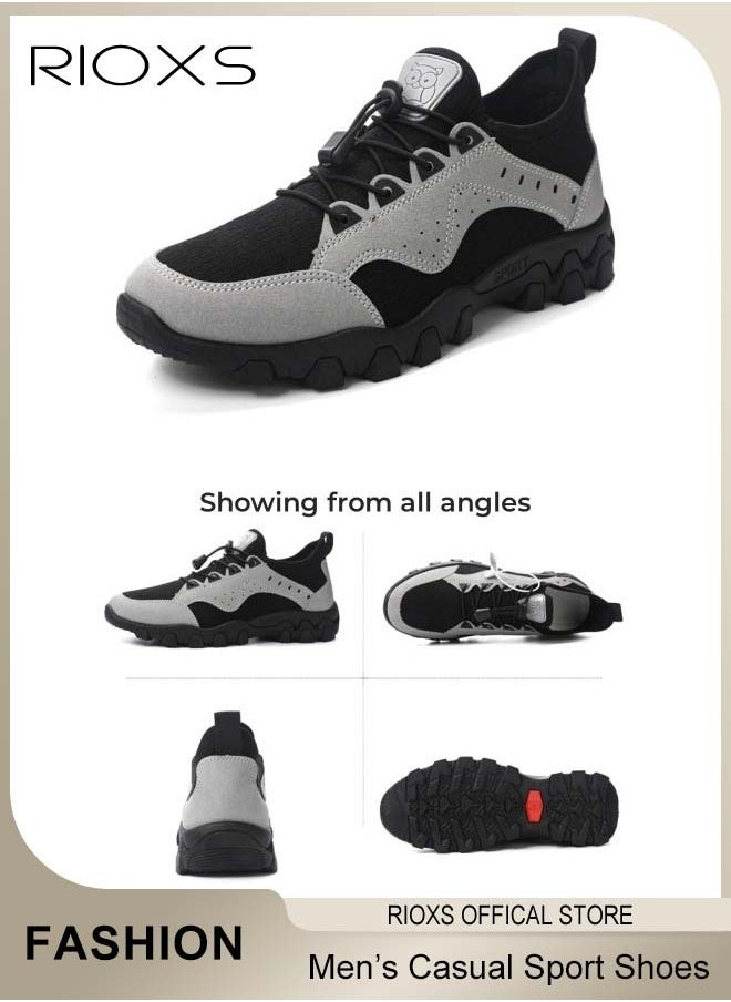 Men's Low Top Sneaker, Athletic Casual Hiking Shoes, Lightweight Outdoor Running Shoes, Comfortable Fashion Sneakers For Men, Cushioning Mens Sneaker Tennis Shoes, Sport Shoes For Workout Walking Jogging
