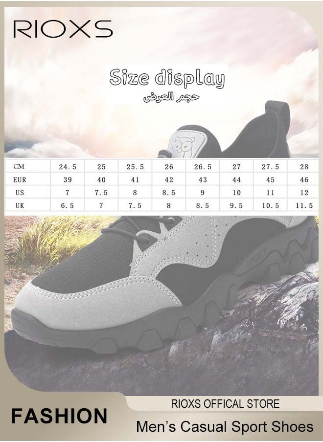 Men's Low Top Sneaker, Athletic Casual Hiking Shoes, Lightweight Outdoor Running Shoes, Comfortable Fashion Sneakers For Men, Cushioning Mens Sneaker Tennis Shoes, Sport Shoes For Workout Walking Jogging