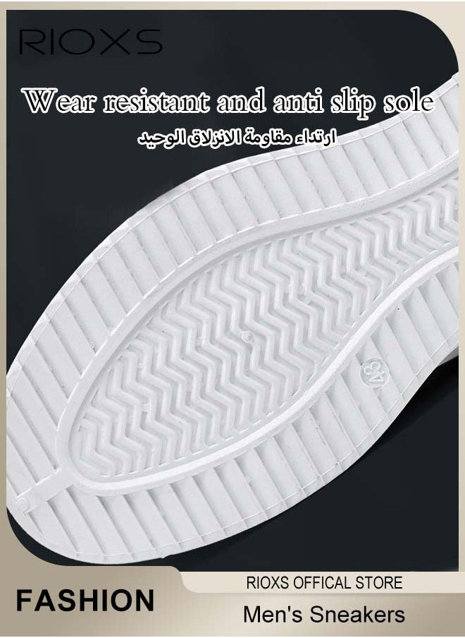 Men's Fashion Running Shoes with Mesh Upper, Casual Athletic Trainers with Non-slip Sole Design, Comfortable Walking Sneakers, Breathable Mesh Sports Shoes, Easy to Pull On and Off, Mens Athlesiure Trainers