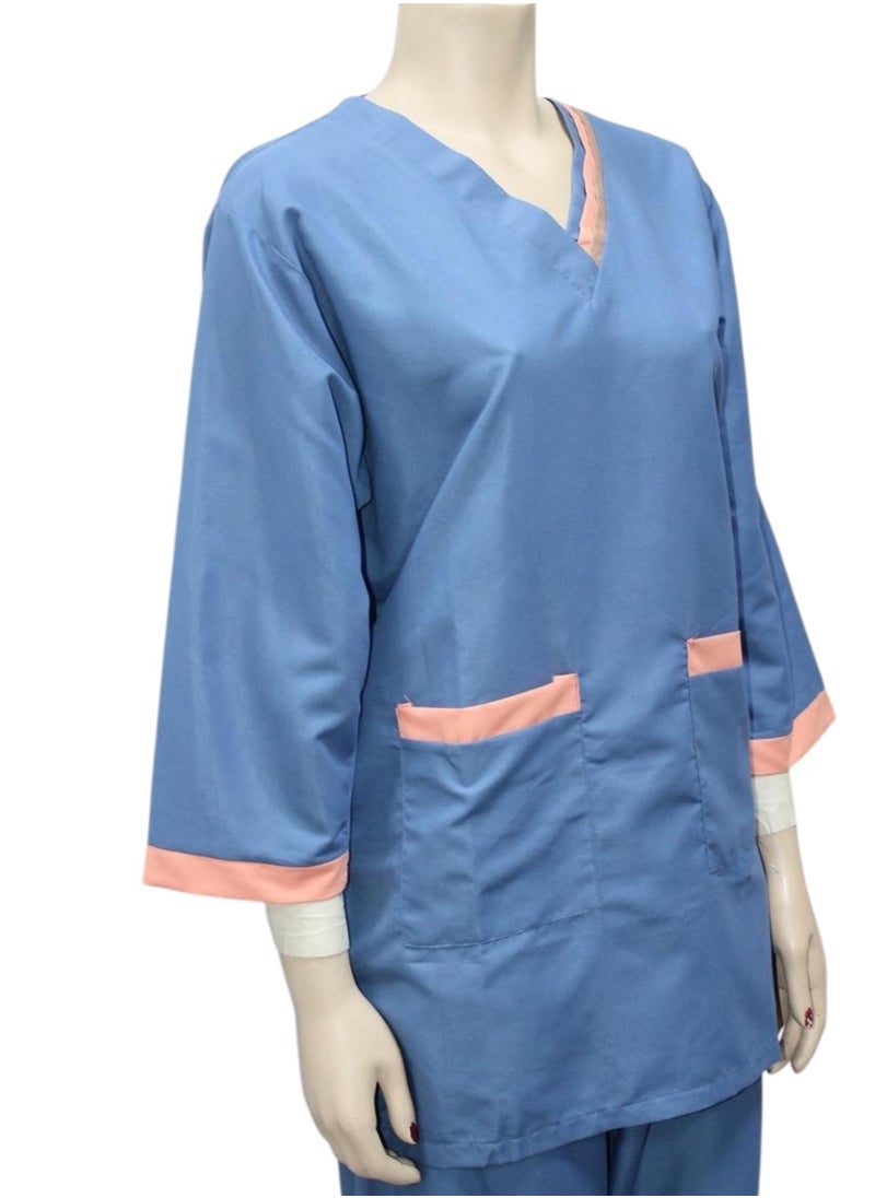 Housemaid Uniform Maid Nanny Scrub Suit 2 piece set