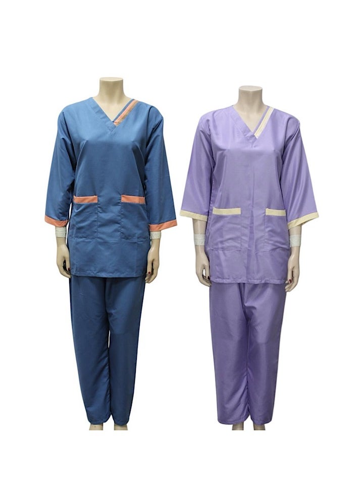 Housemaid Uniform Maid Nanny Scrub Suit 2 piece set