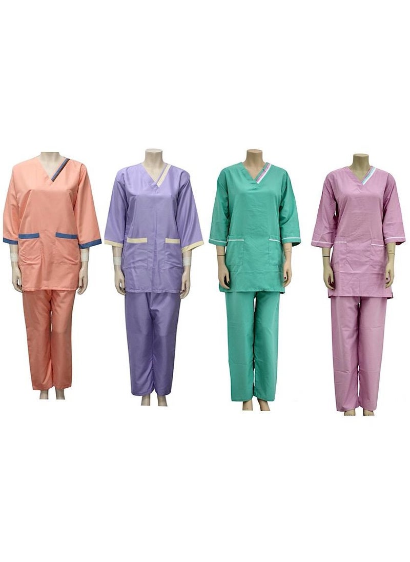 Housemaid Uniform Maid Nanny Scrub Suit 4 piece set