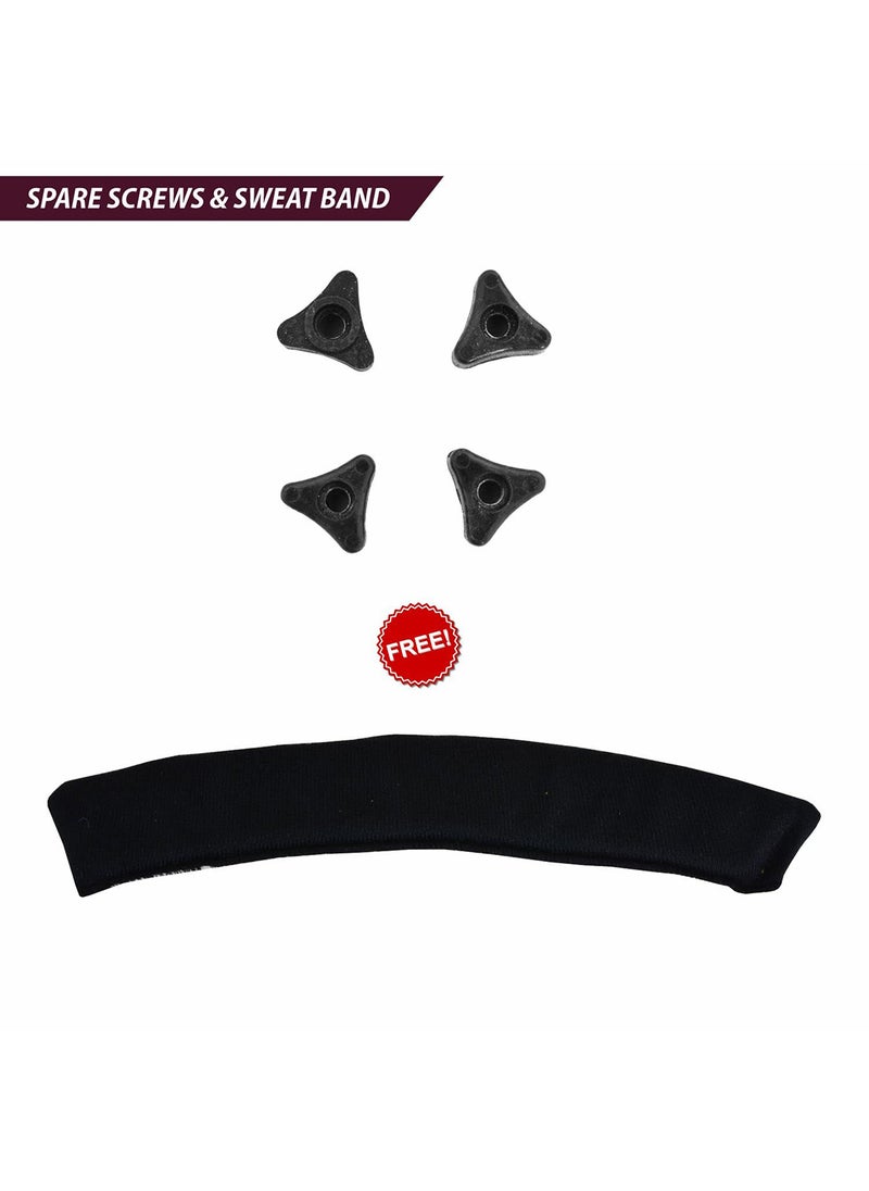 Defender Cricket Helmet | For Men & Boys | Adjustable Steel Grill | Back Support Strap | Lightweight