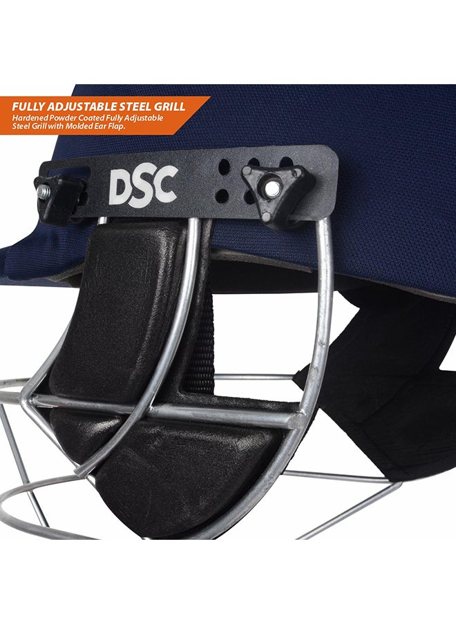 Defender Cricket Helmet | For Men & Boys | Adjustable Steel Grill | Back Support Strap | Lightweight