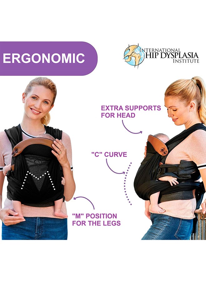 Boppy Adjust Comfy Fit Baby Carrier, Charcoal
