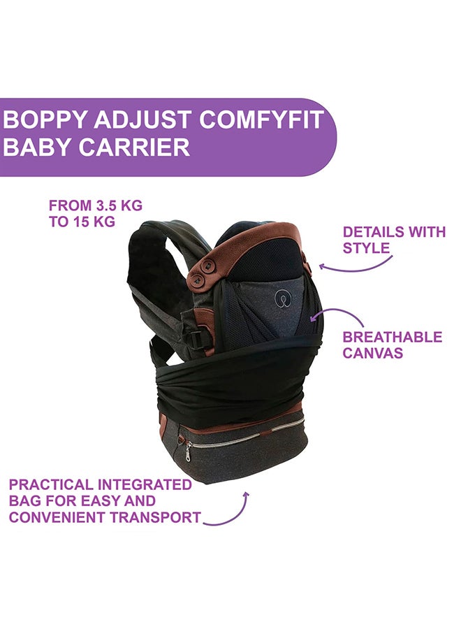 Boppy Adjust Comfy Fit Baby Carrier, Charcoal