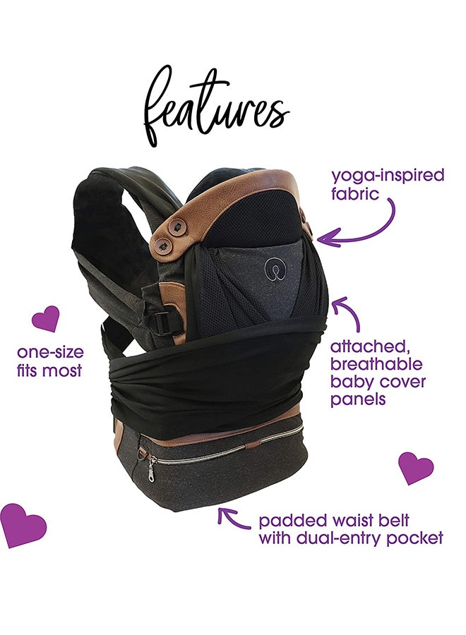 Boppy Adjust Comfy Fit Baby Carrier, Charcoal