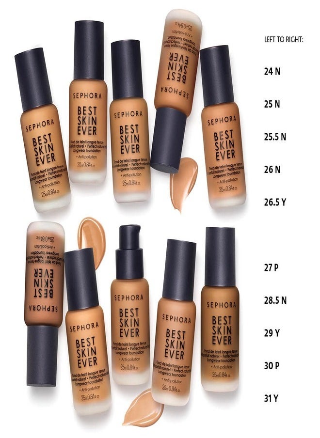 SEPHORA COLLECTION Best Skin Ever Liquid Foundation 34.5 N - For Medium Skin With Neutral Undertones 25ml